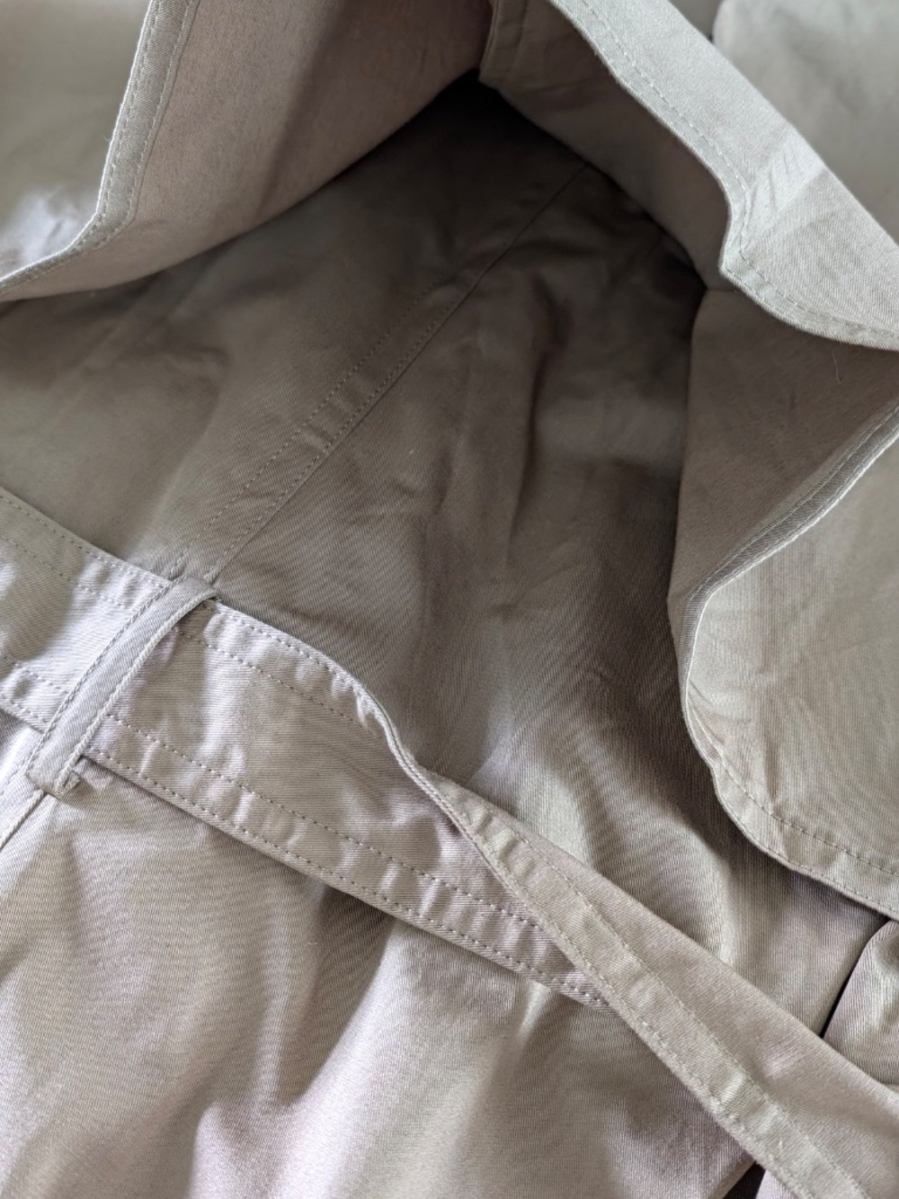 Acne Studios Odande Double Breasted Belted Trench Coat FR 34 US 2 Cold Beige NWT - Picture 9 of 15